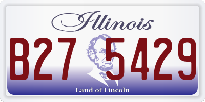 IL license plate B275429