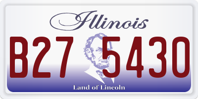 IL license plate B275430
