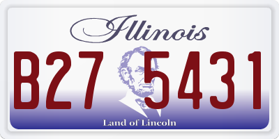 IL license plate B275431