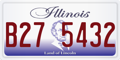 IL license plate B275432