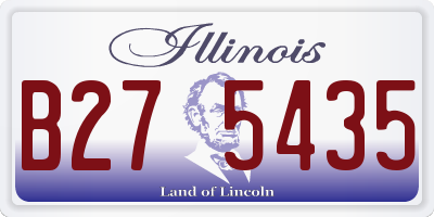 IL license plate B275435