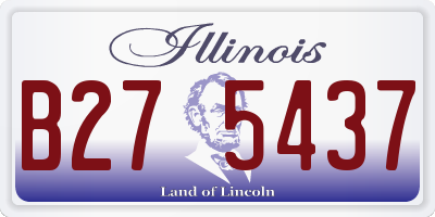 IL license plate B275437