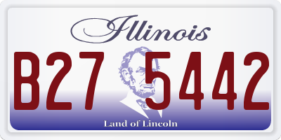 IL license plate B275442