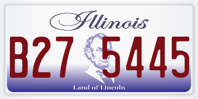 IL license plate B275445