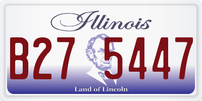 IL license plate B275447