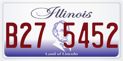 IL license plate B275452