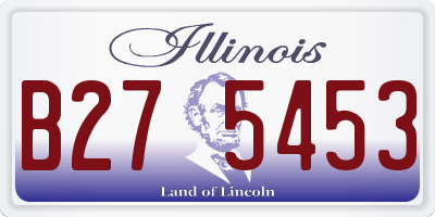 IL license plate B275453