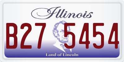 IL license plate B275454