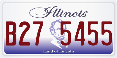 IL license plate B275455