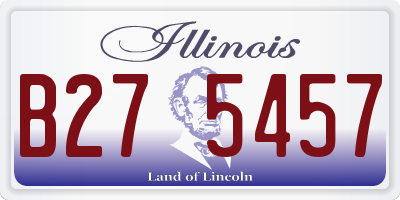 IL license plate B275457