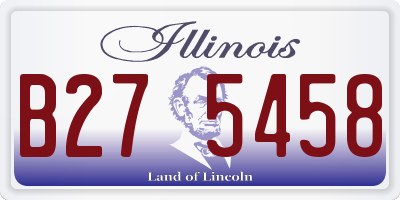 IL license plate B275458