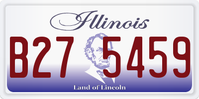 IL license plate B275459
