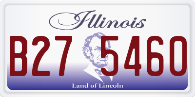 IL license plate B275460