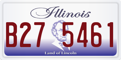 IL license plate B275461