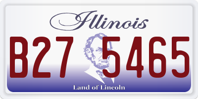 IL license plate B275465