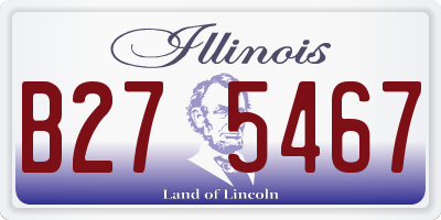 IL license plate B275467