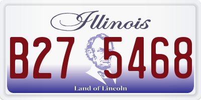 IL license plate B275468