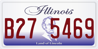 IL license plate B275469