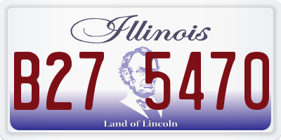 IL license plate B275470