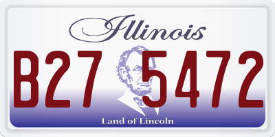 IL license plate B275472