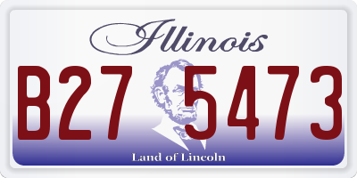 IL license plate B275473