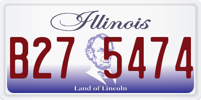 IL license plate B275474