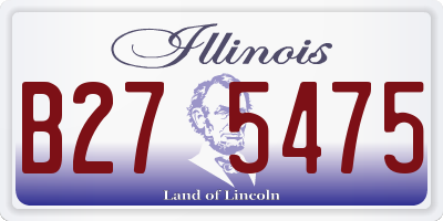 IL license plate B275475