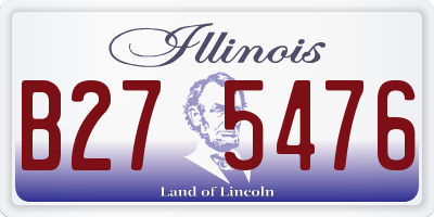 IL license plate B275476
