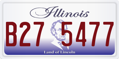 IL license plate B275477