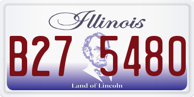 IL license plate B275480