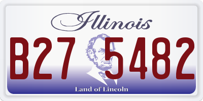 IL license plate B275482