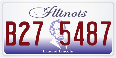 IL license plate B275487