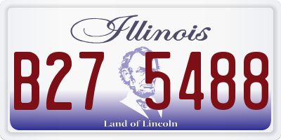 IL license plate B275488
