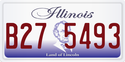 IL license plate B275493