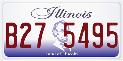 IL license plate B275495