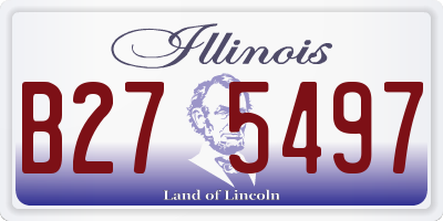 IL license plate B275497