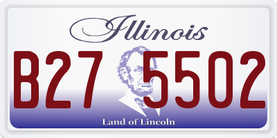 IL license plate B275502