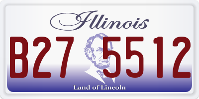 IL license plate B275512