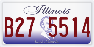 IL license plate B275514