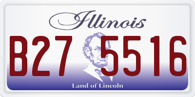IL license plate B275516