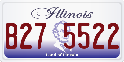 IL license plate B275522