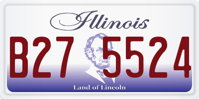 IL license plate B275524