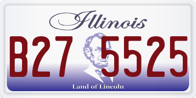 IL license plate B275525