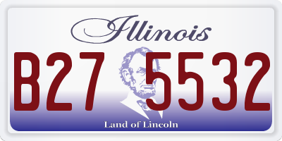 IL license plate B275532