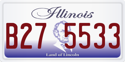 IL license plate B275533