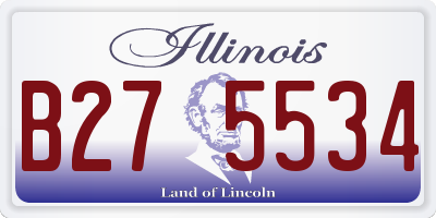 IL license plate B275534