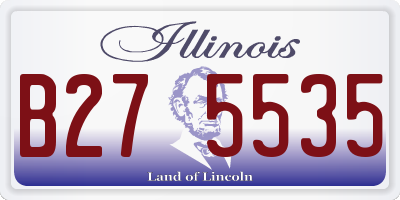 IL license plate B275535