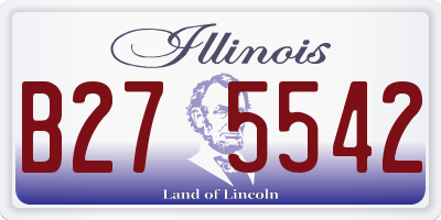 IL license plate B275542