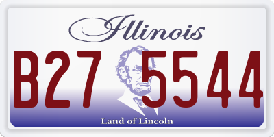 IL license plate B275544