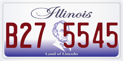 IL license plate B275545